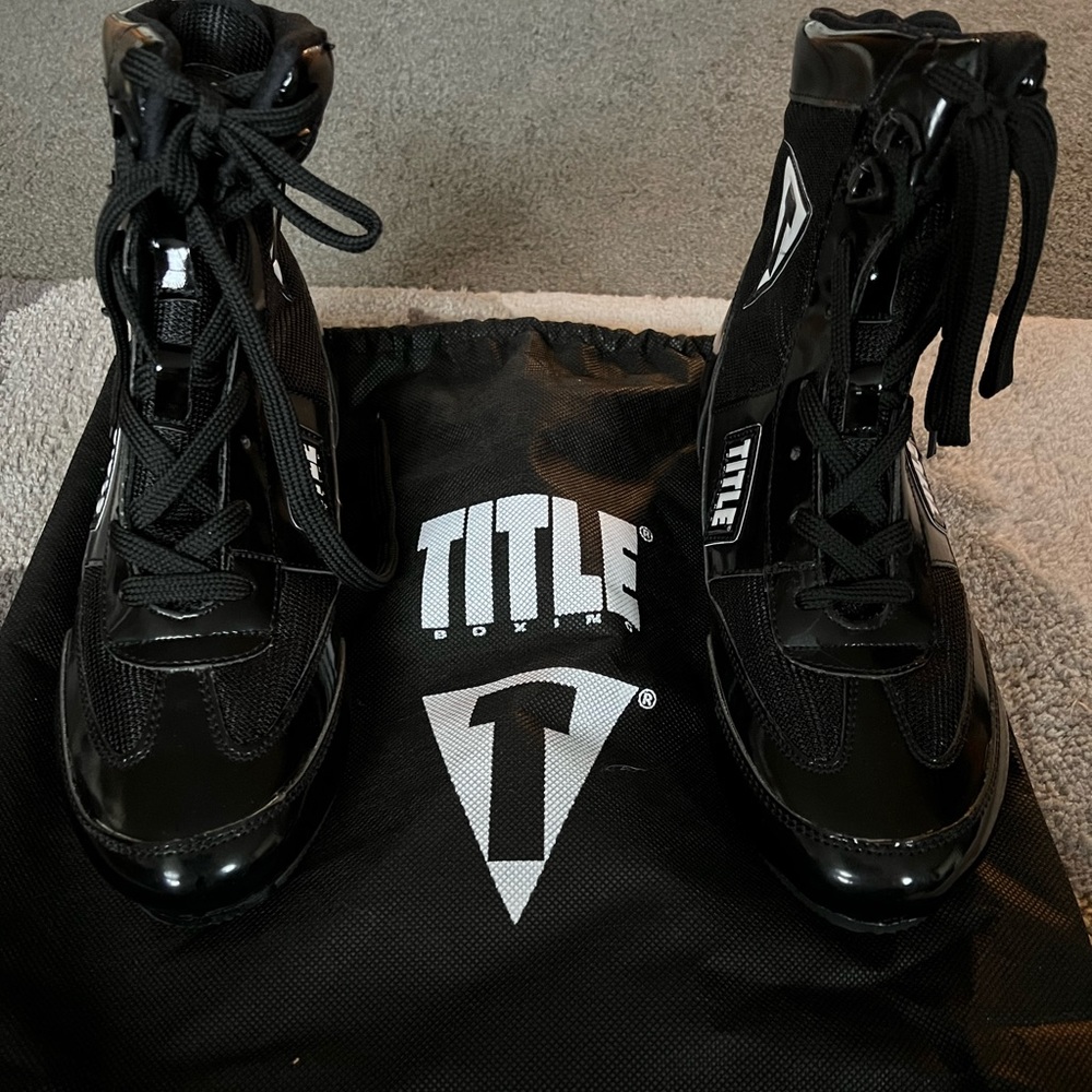 Black Title Boxing Shoes